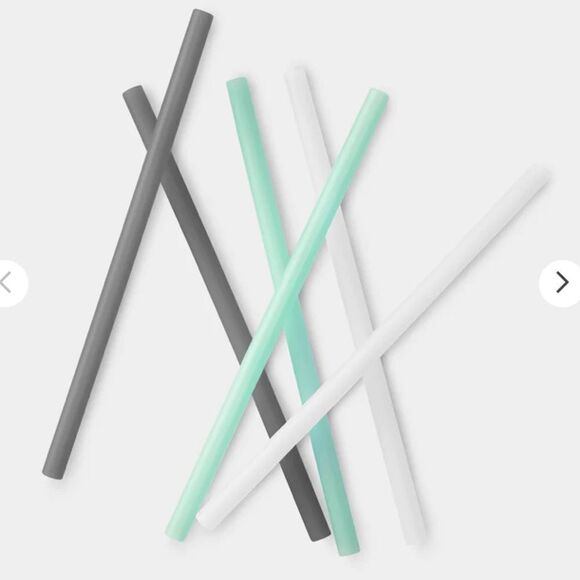 GoSili 8" Silicone Straw Pack, Eco-Friendly, Soft Reusable Drinking Straws, 6pk - Picture 4 of 7